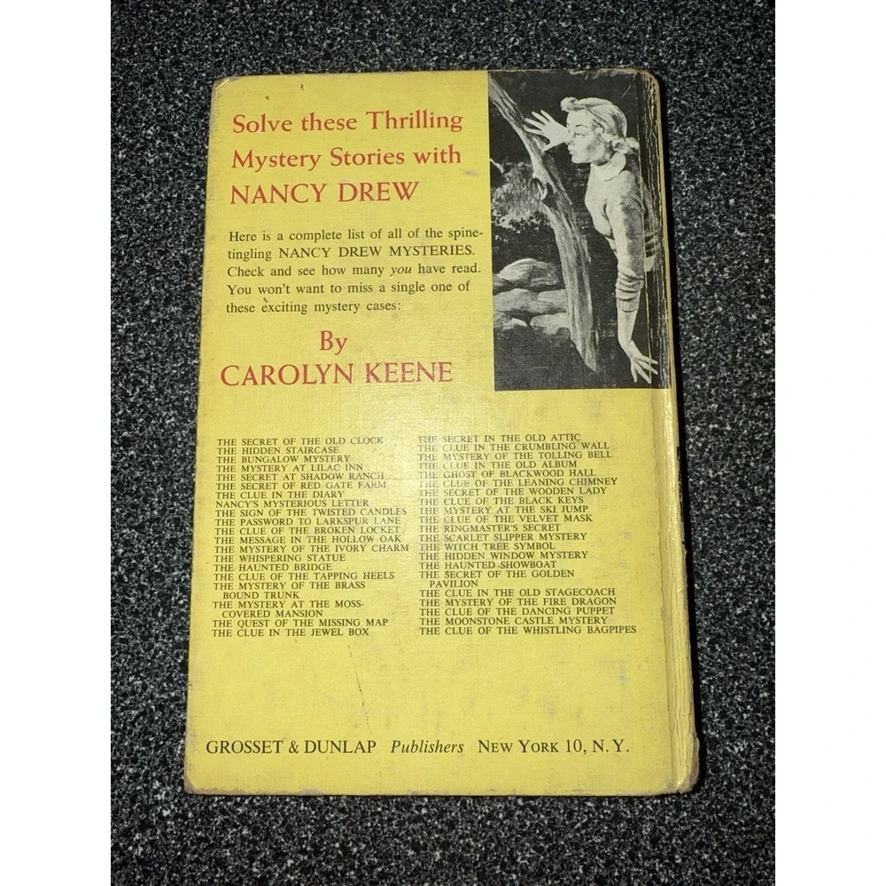 Nancy‎ Drew Lot (3) Vintage Books Numbers 1,4 & 39 Mystery Of Clock/Puppet/Lilac